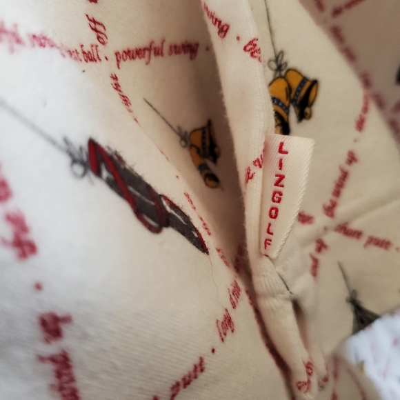 LizGolf Liz Claiborne Women's M 1/4 Zip Short Sleeve Holiday Golf Shirt - Picture 9 of 10